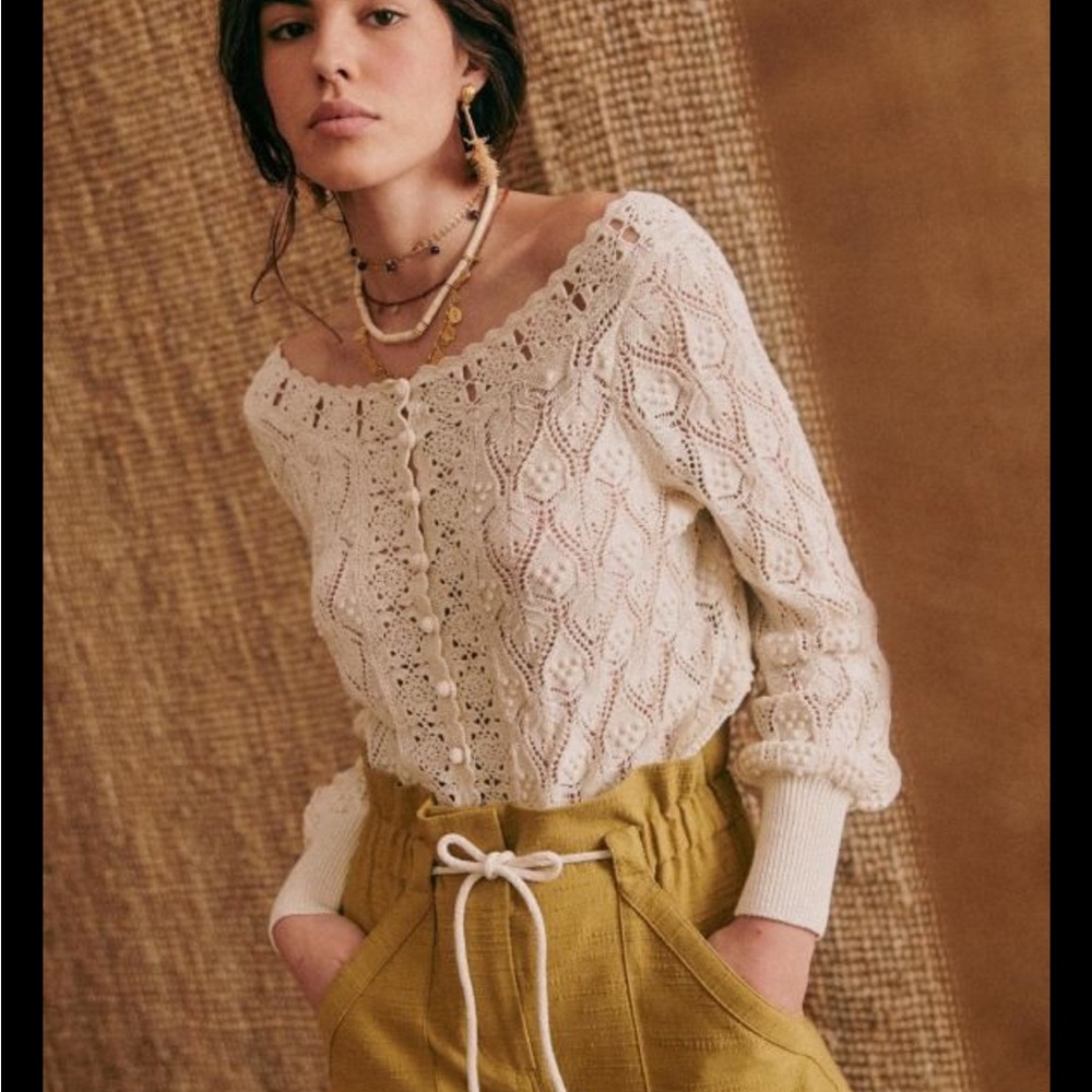 Sezane Anika Jumper Cream - Size M